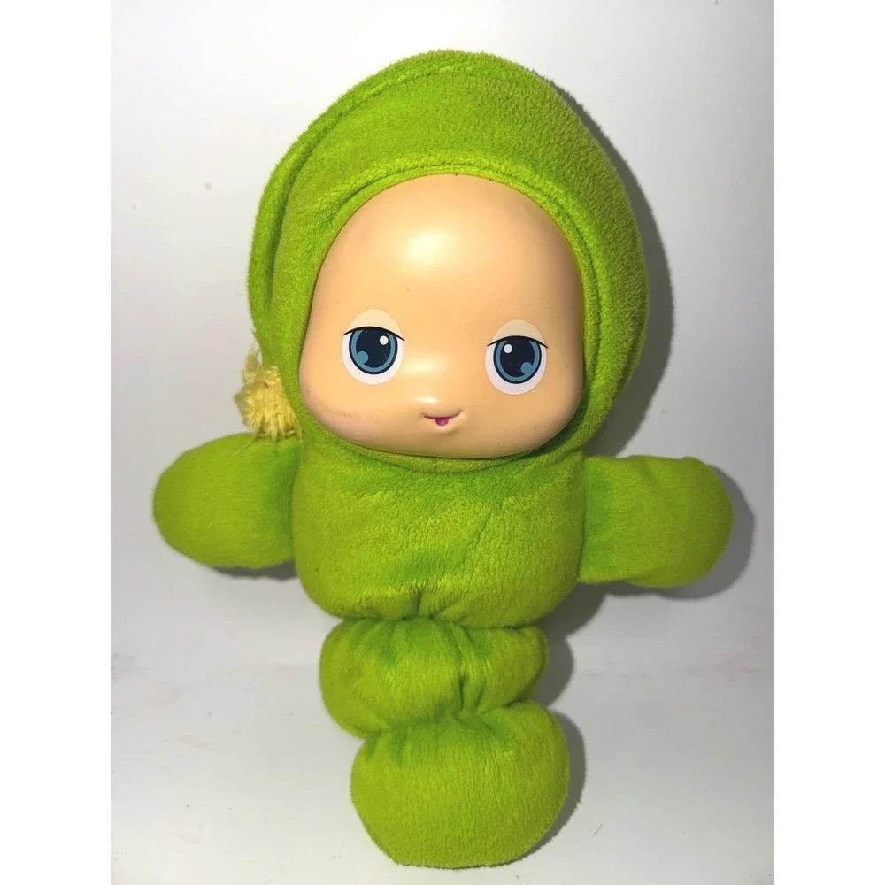 Vintage Playskool Glo Worm Plush Green Light Up Bedtime Toy Retro working